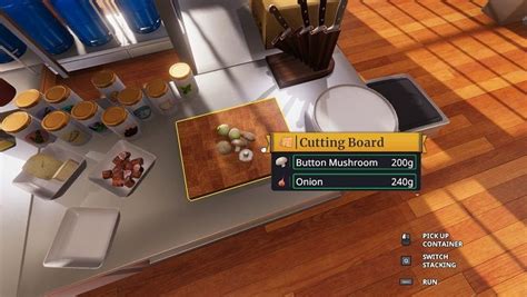 automatic cutter container cooking simulator.
